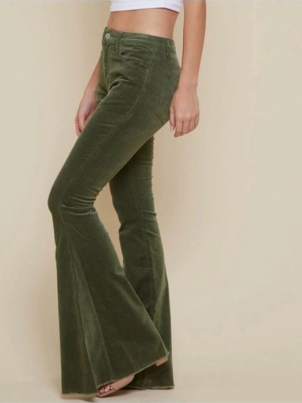 Saints & Hearts Corduroy High-Waist Flare Pants NWT 2X BoHo Casual Y2K Fall